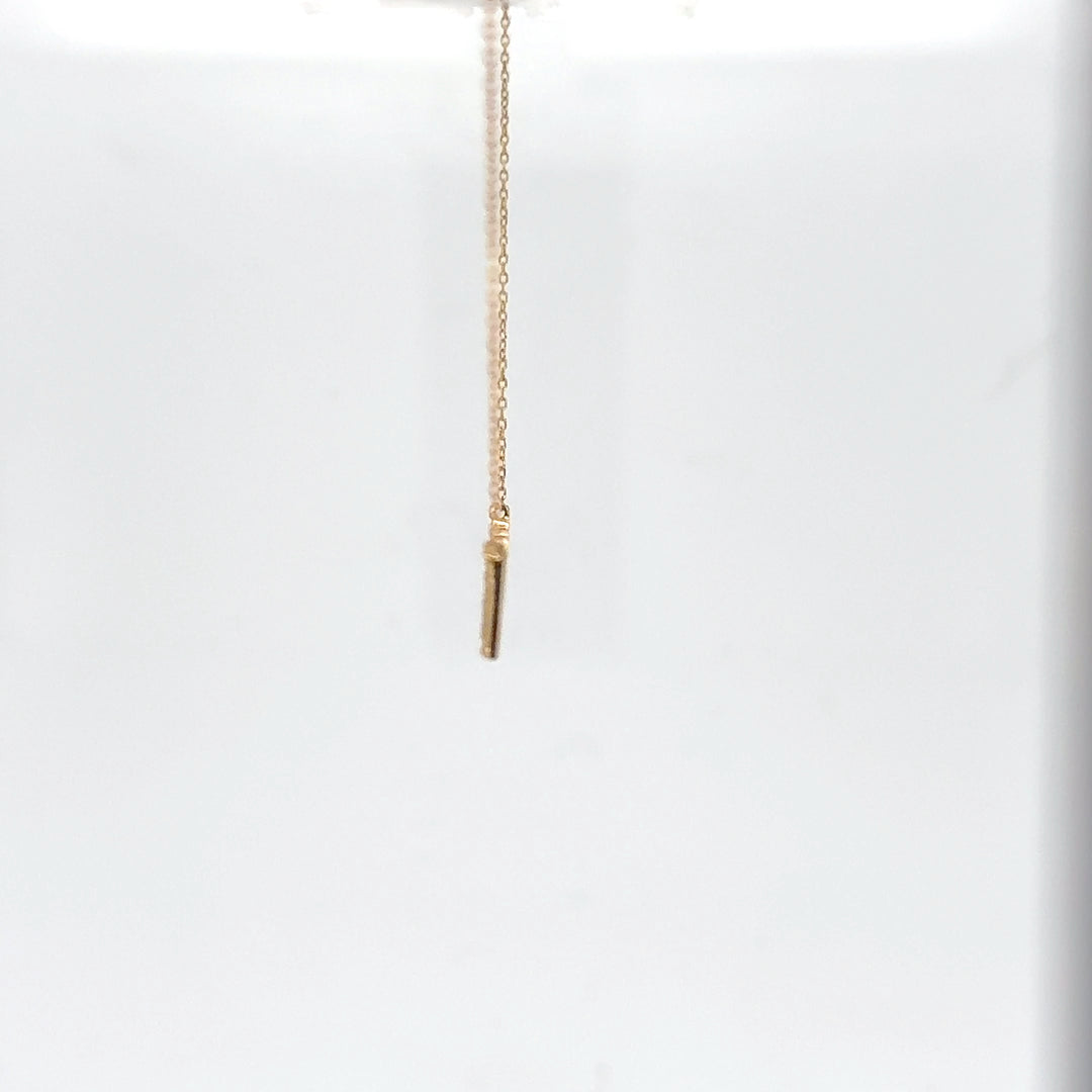 “MAMA” Pendant Necklace with Bezel-Set Diamond