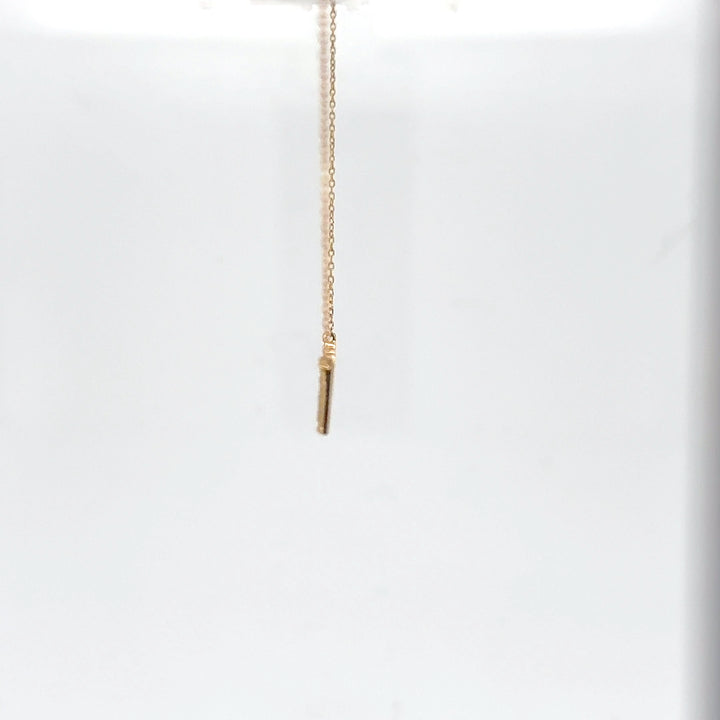 “MAMA” Pendant Necklace with Bezel-Set Diamond
