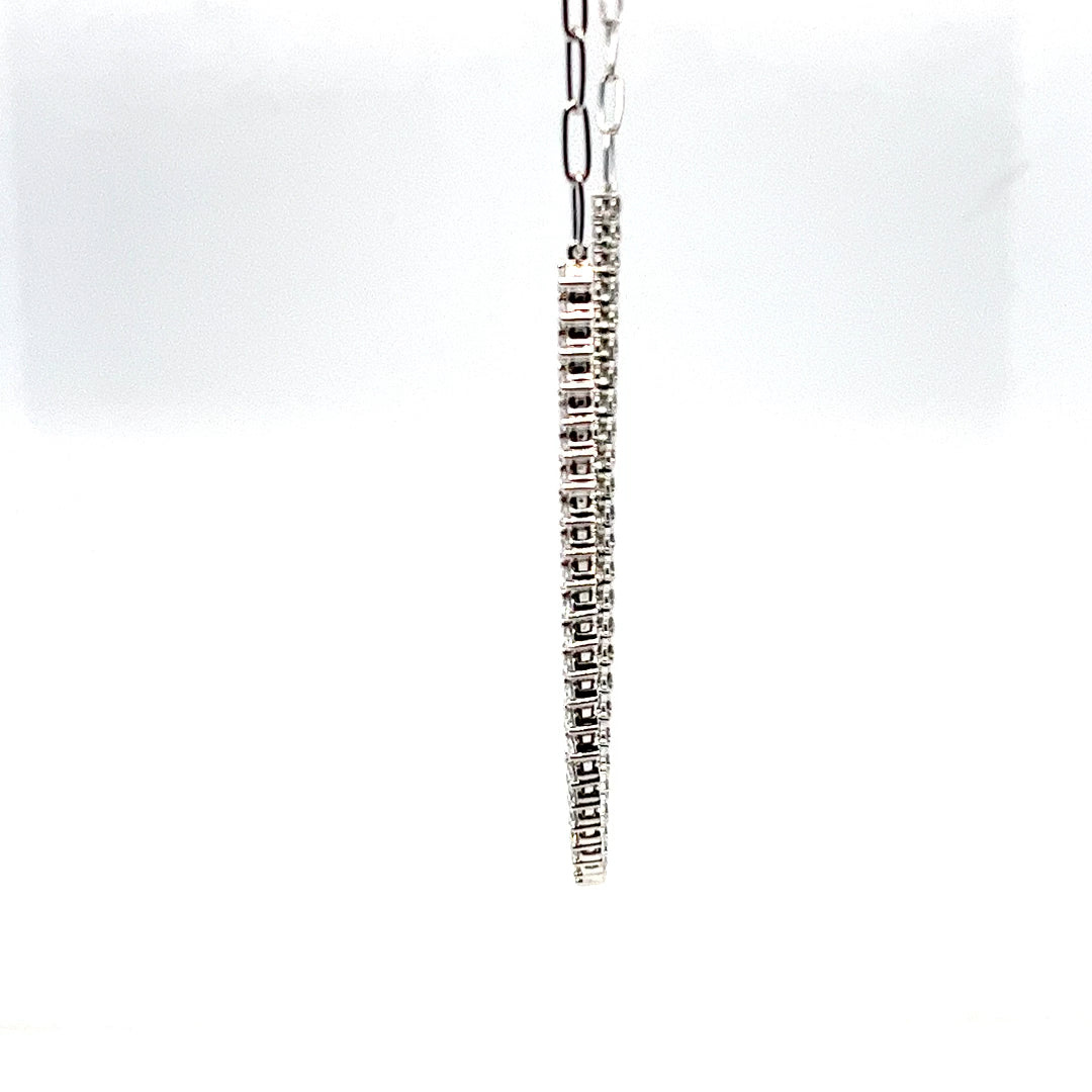 14K White Gold Diamond Tennis Necklace
