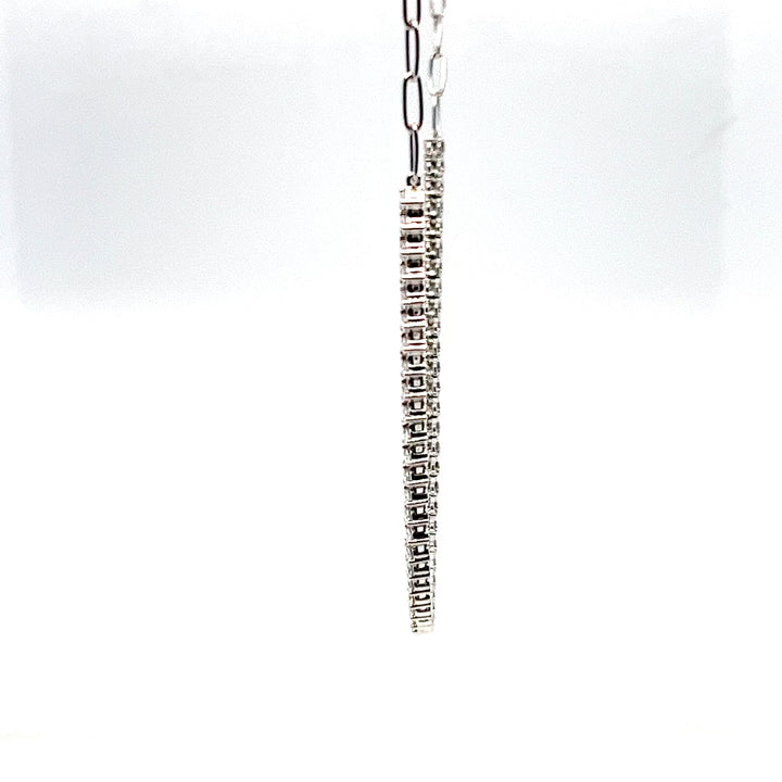 14K White Gold Diamond Tennis Necklace