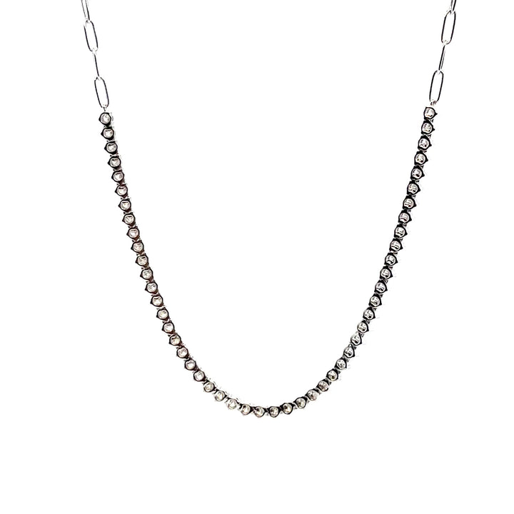 14K White Gold Diamond Tennis Necklace