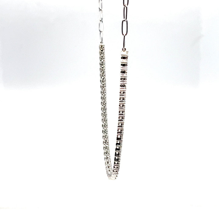 14K White Gold Diamond Tennis Necklace