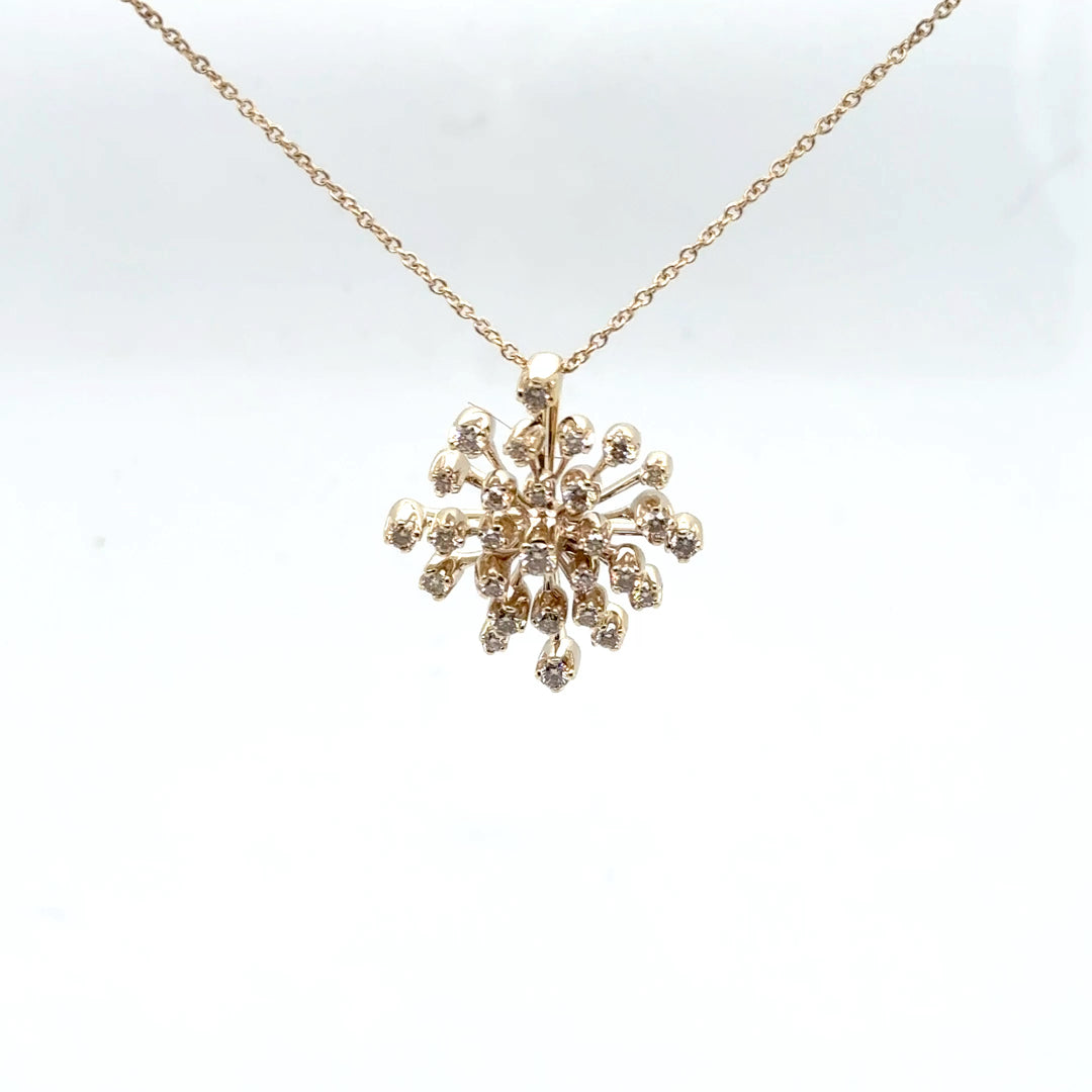 H. Stern 18K Noble Gold Snowflake Necklace