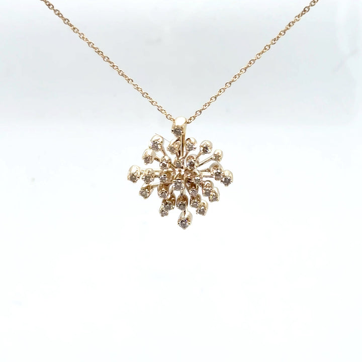H. Stern 18K Noble Gold Snowflake Necklace
