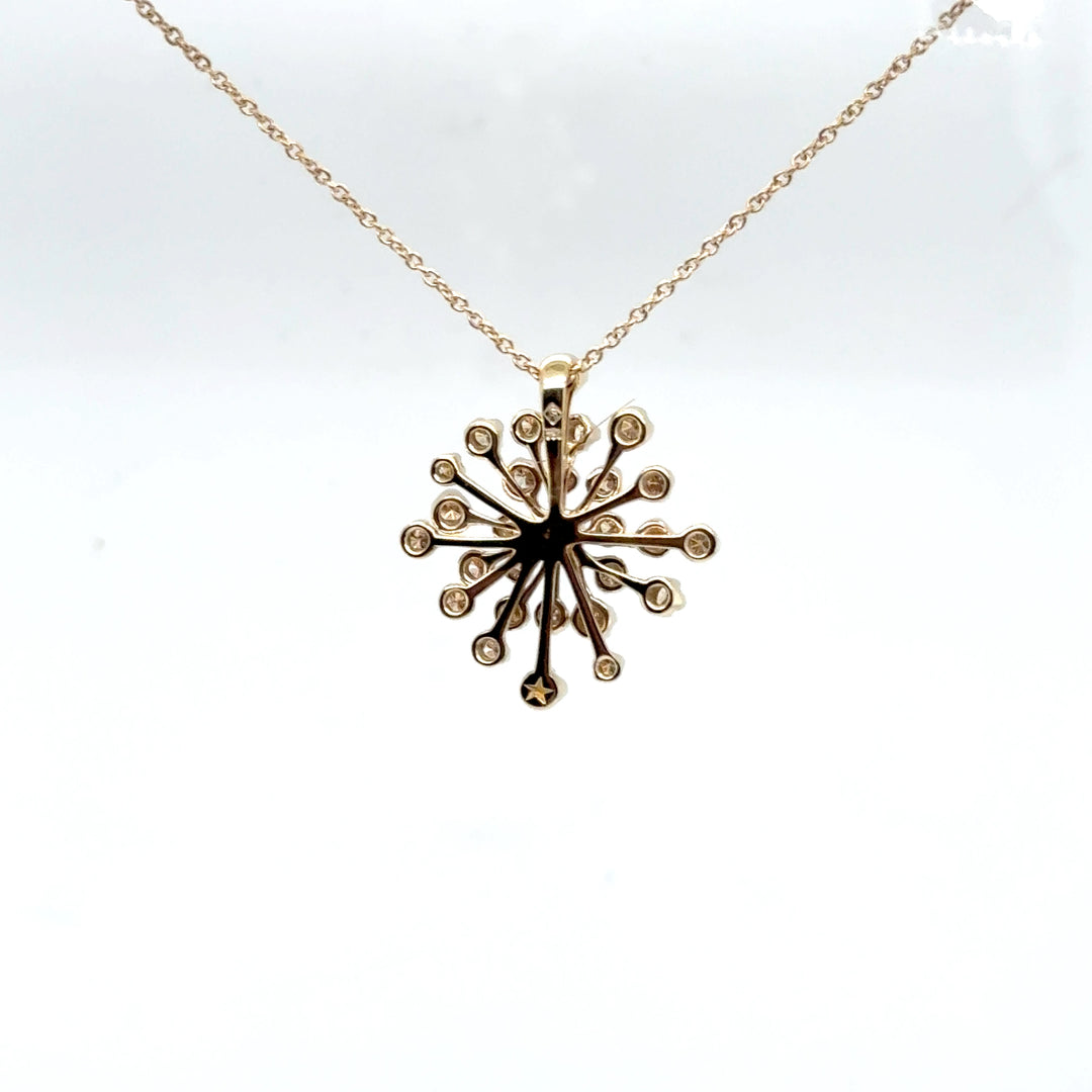 H. Stern 18K Noble Gold Snowflake Necklace