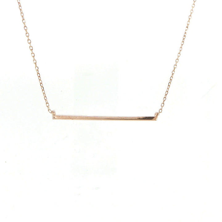14K Rose Gold Desert Diamond Bar Necklace