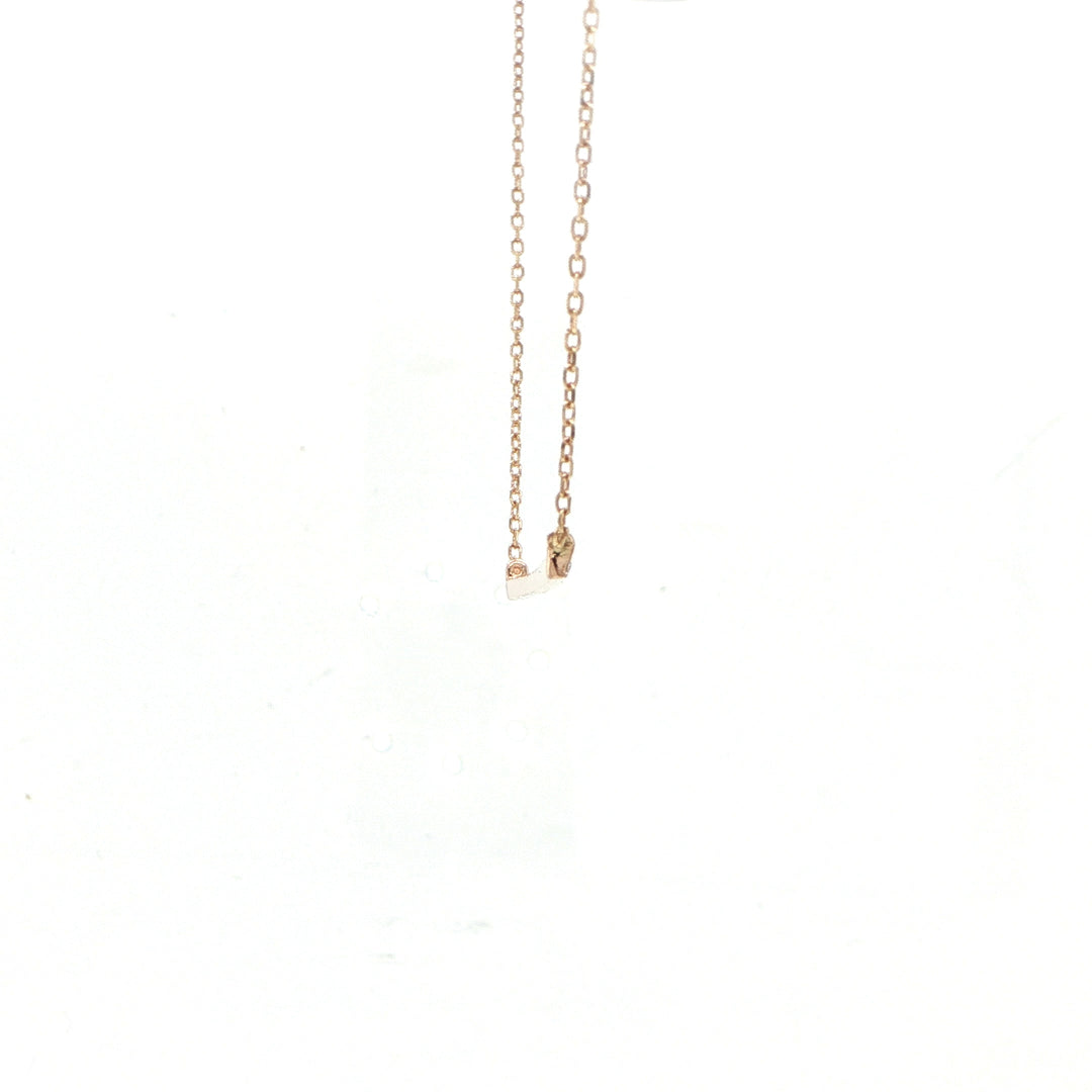 14K Rose Gold Desert Diamond Bar Necklace