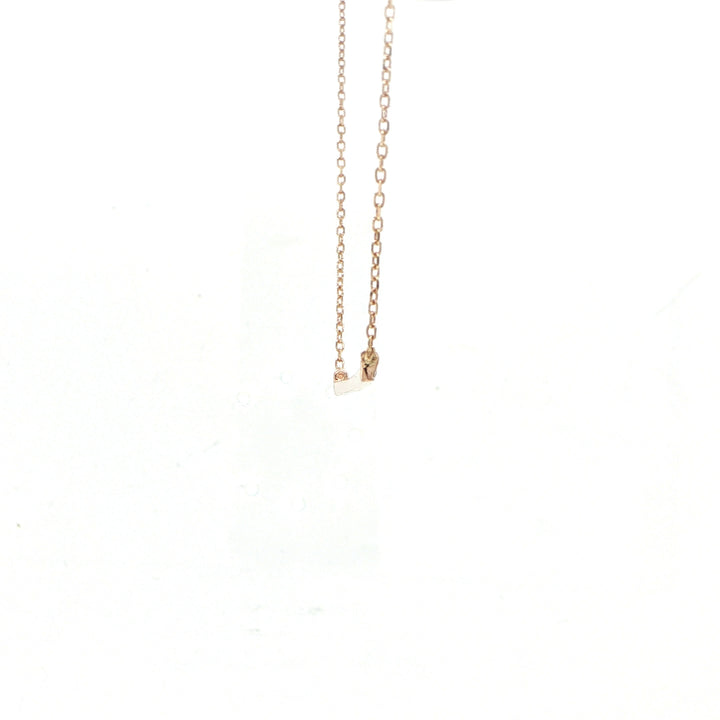 14K Rose Gold Desert Diamond Bar Necklace