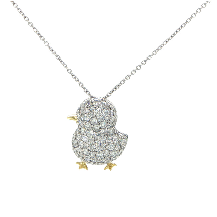 Roberto Coin 18K Two Tone Gold Diamond Chick Pendant Necklace