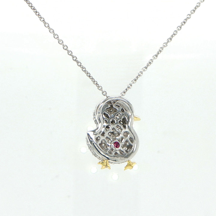 Roberto Coin 18K Two Tone Gold Diamond Chick Pendant Necklace