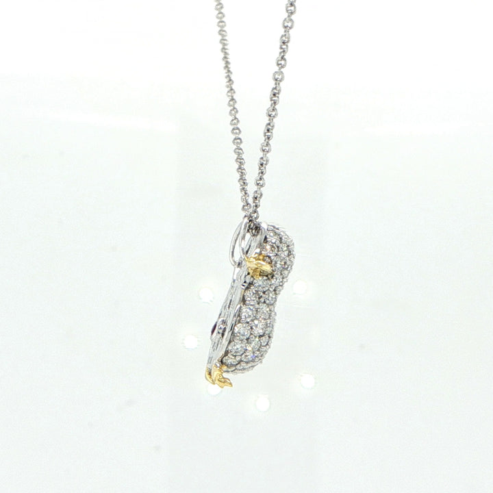 Roberto Coin 18K Two Tone Gold Diamond Chick Pendant Necklace