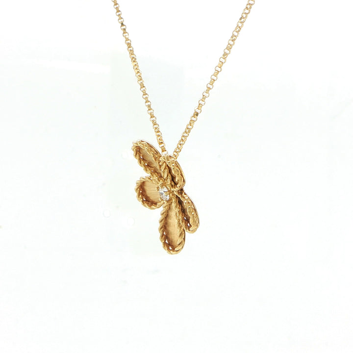 Roberto Coin 18K Yellow Gold Jasmine Flower Pendant Necklace