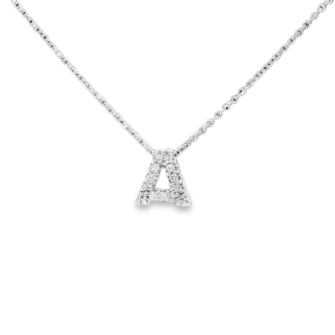 Tiny Initial "A" Necklace