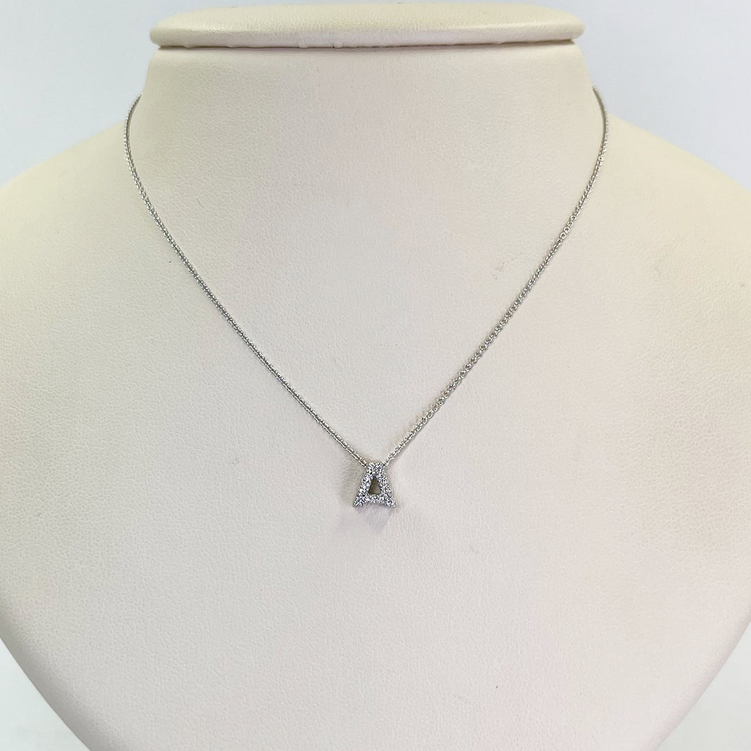 Tiny Initial "A" Necklace