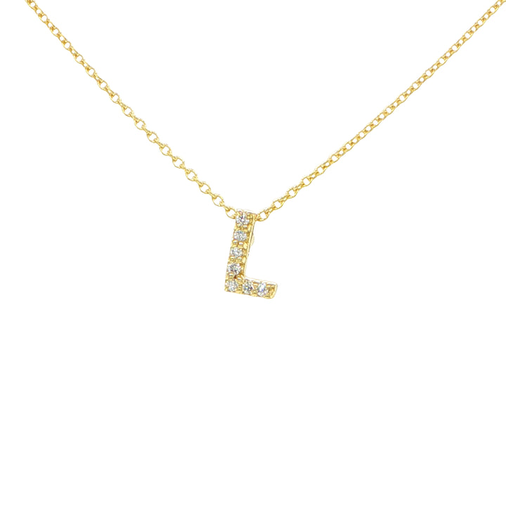 Tiny Treasures Love Letter  "L" Necklace