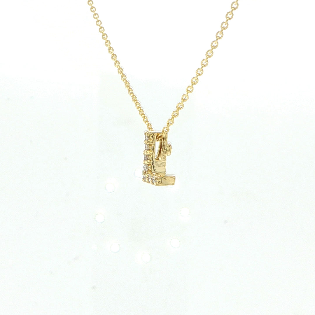 Tiny Treasures Love Letter  "L" Necklace