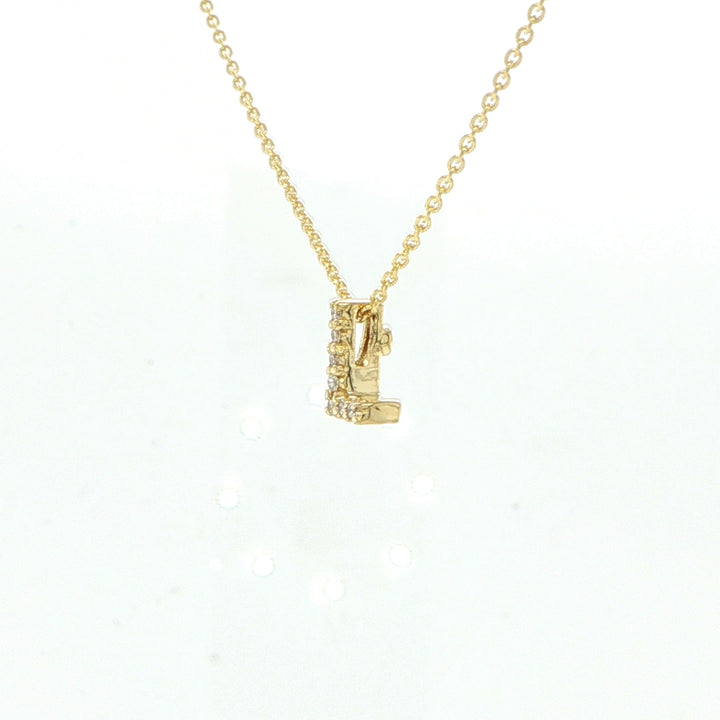 Tiny Treasures Love Letter  "L" Necklace