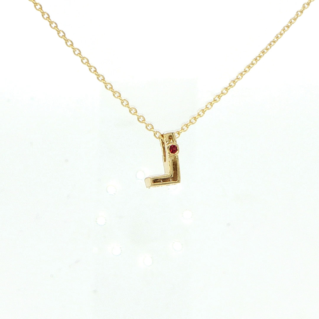 Tiny Treasures Love Letter  "L" Necklace