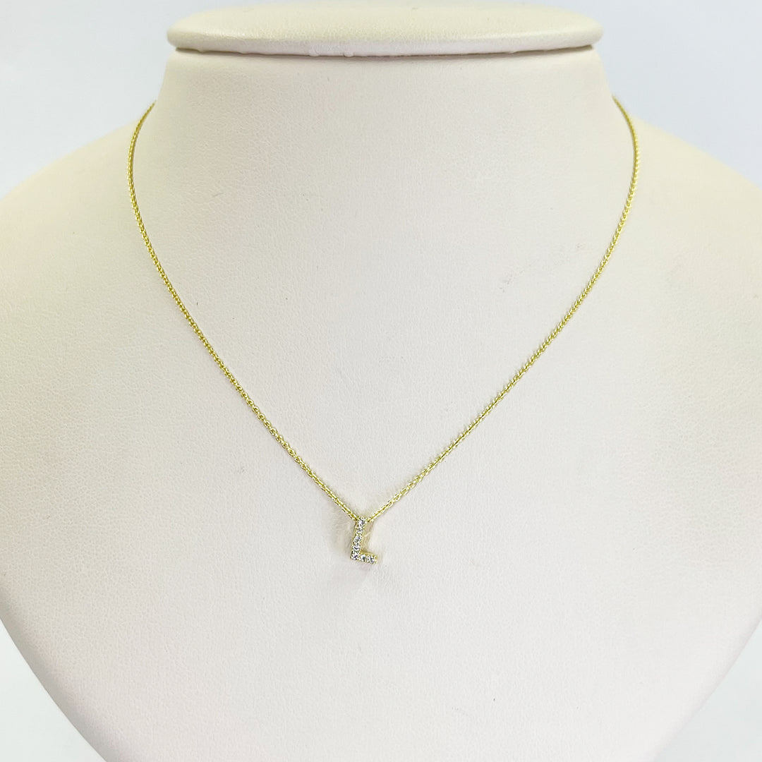 Tiny Treasures Love Letter  "L" Necklace