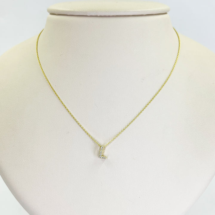 Tiny Treasures Love Letter  "L" Necklace