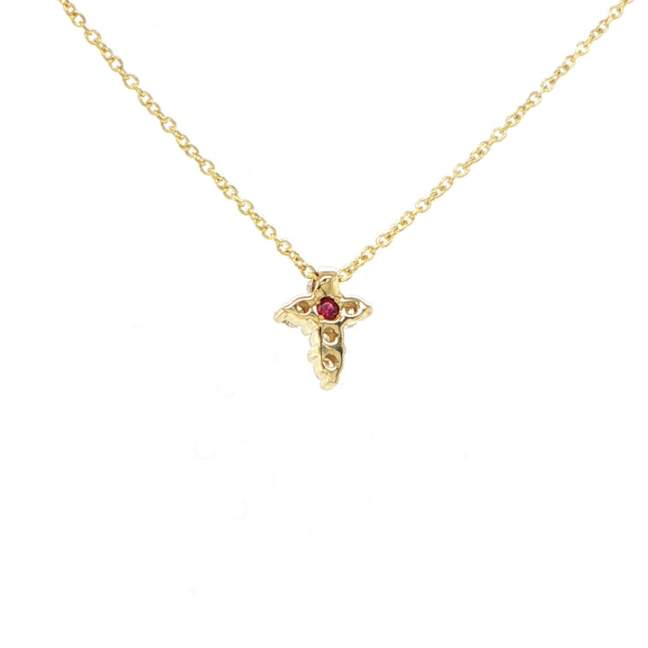 Tiny Treasures Baby Diamond Cross Necklace
