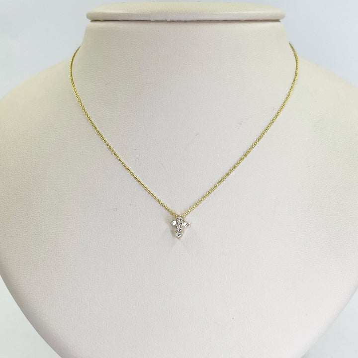 Tiny Treasures Baby Diamond Cross Necklace