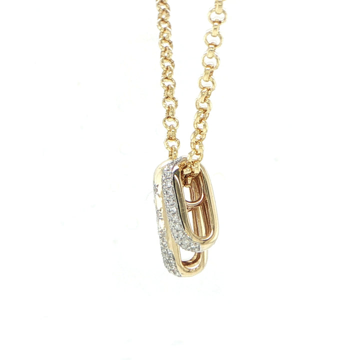 14K Yellow Gold Sliding Diamond Bar Necklace