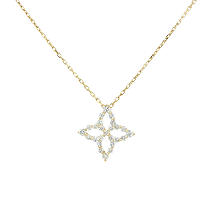 Roberto Coin Princess Outline Tapered Flower Necklace