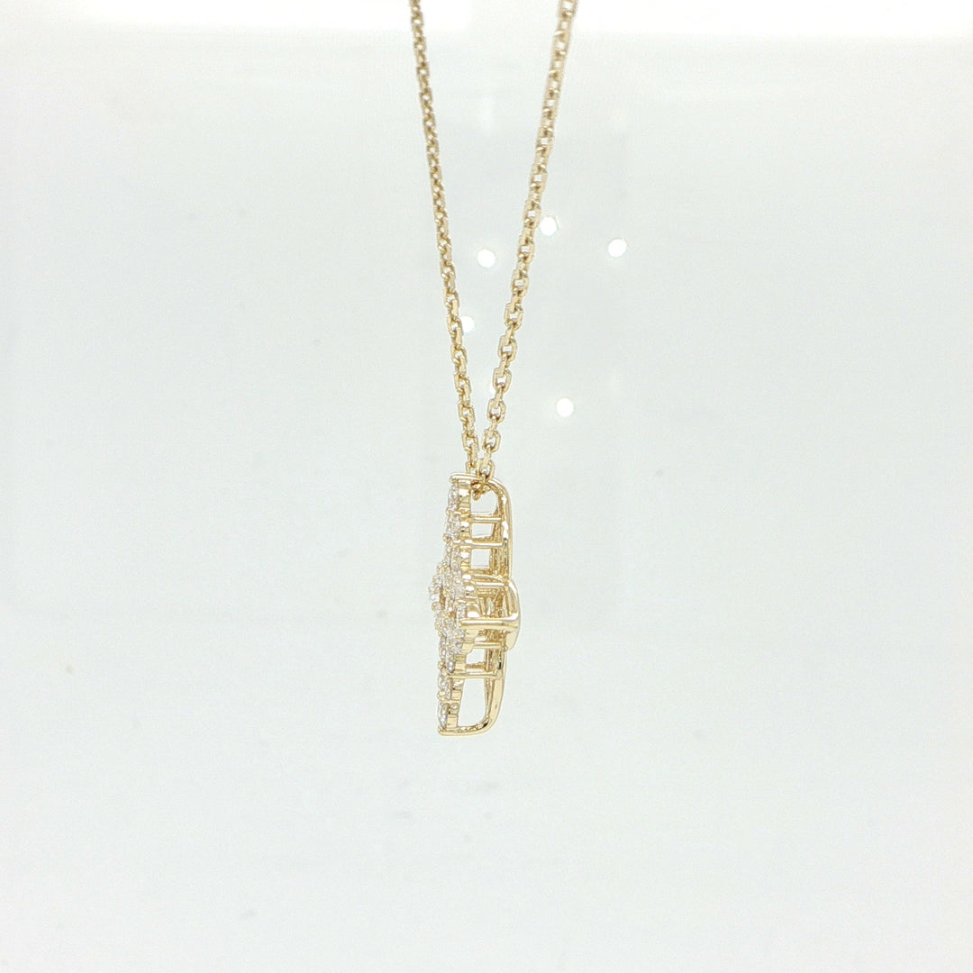 Roberto Coin Princess Outline Tapered Flower Necklace