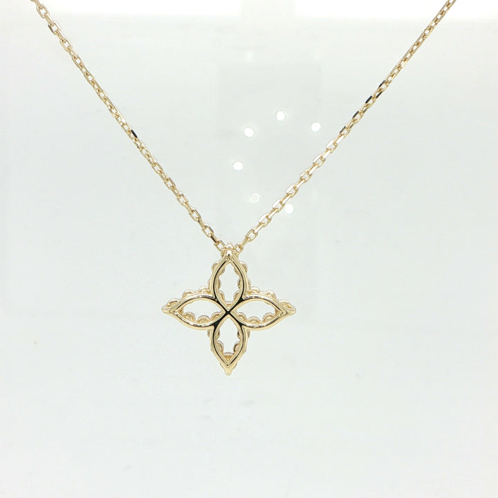 Roberto Coin Princess Outline Tapered Flower Necklace