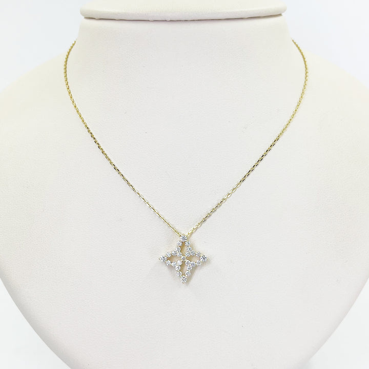 Roberto Coin Princess Outline Tapered Flower Necklace