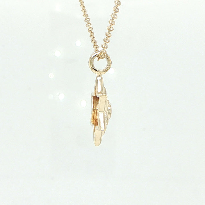 14K Yellow Gold Diamond Star of David Necklace