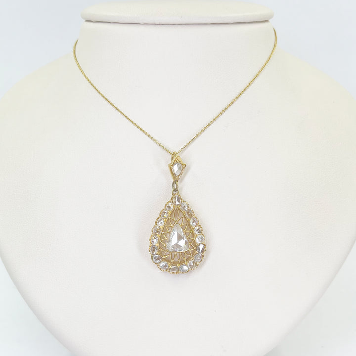 Antique Rose Cut Diamond Necklace