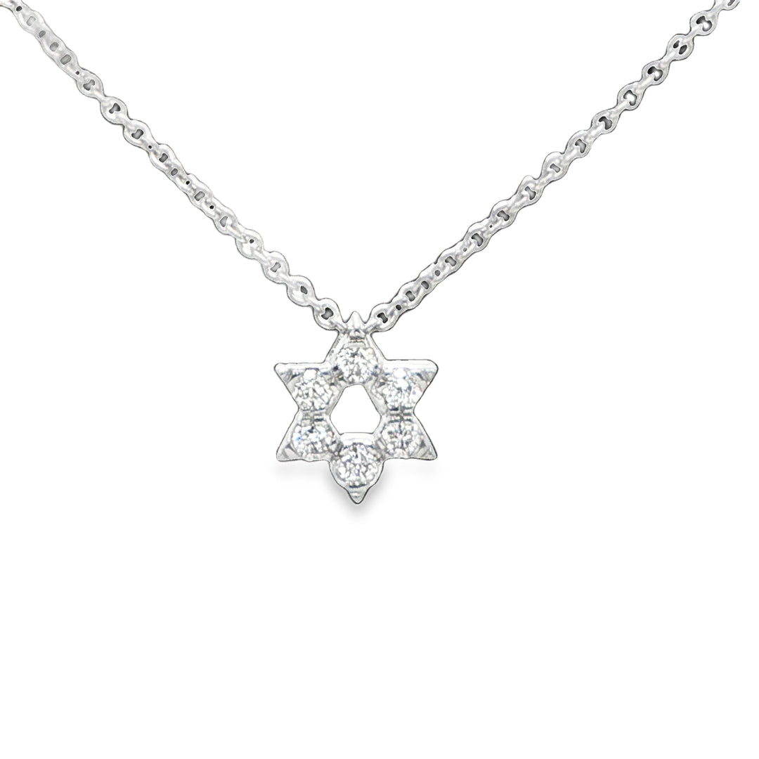 Roberto Coin 18K Gold Star of David Diamond Necklace
