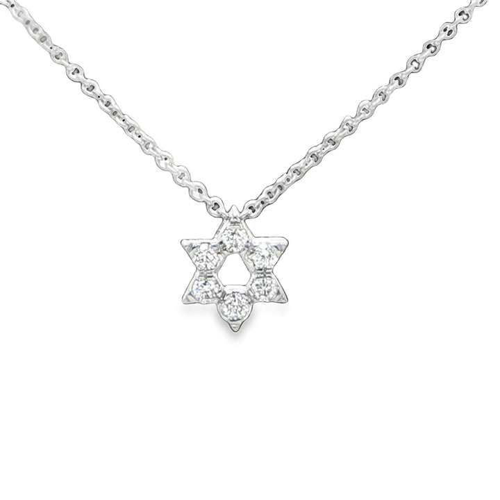 Roberto Coin 18K Gold Star of David Diamond Necklace