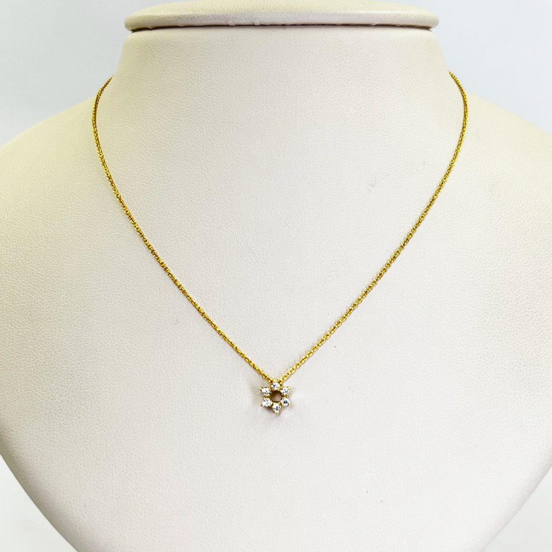 Roberto Coin 18K Gold Star of David Diamond Necklace