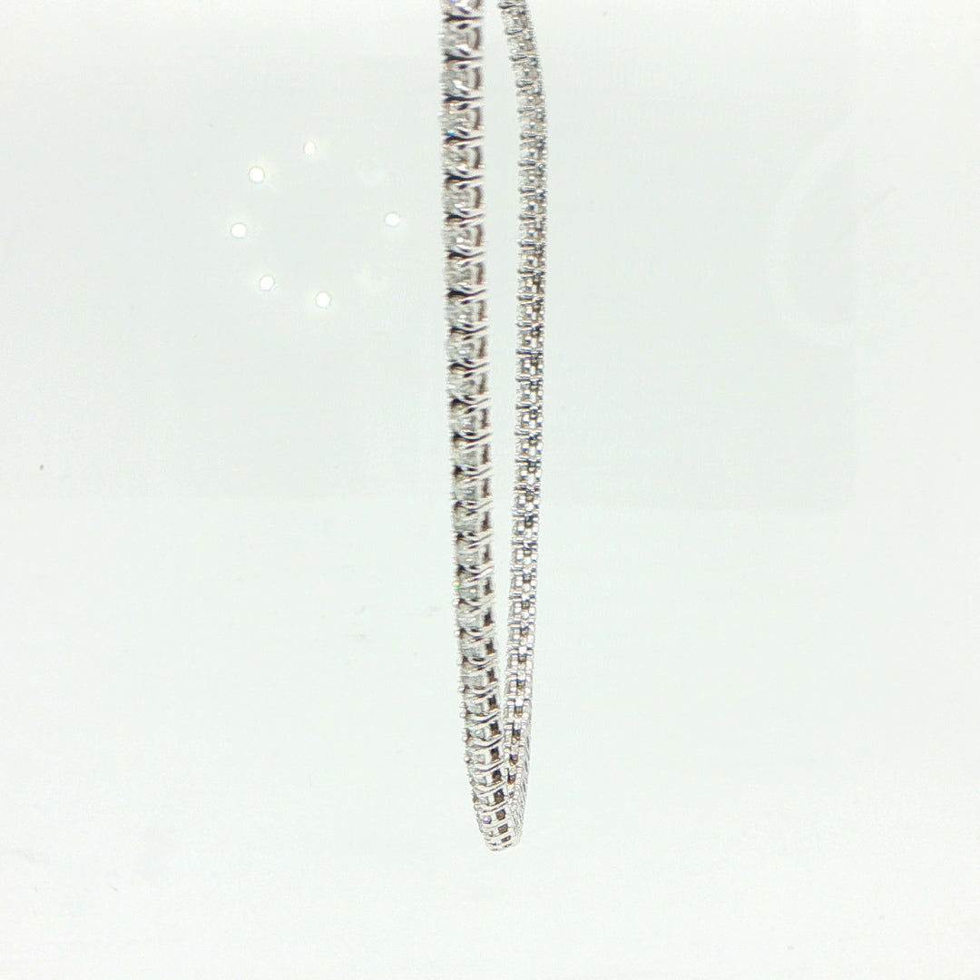 18K White Gold Diamond Tennis Necklace 2.1mm
