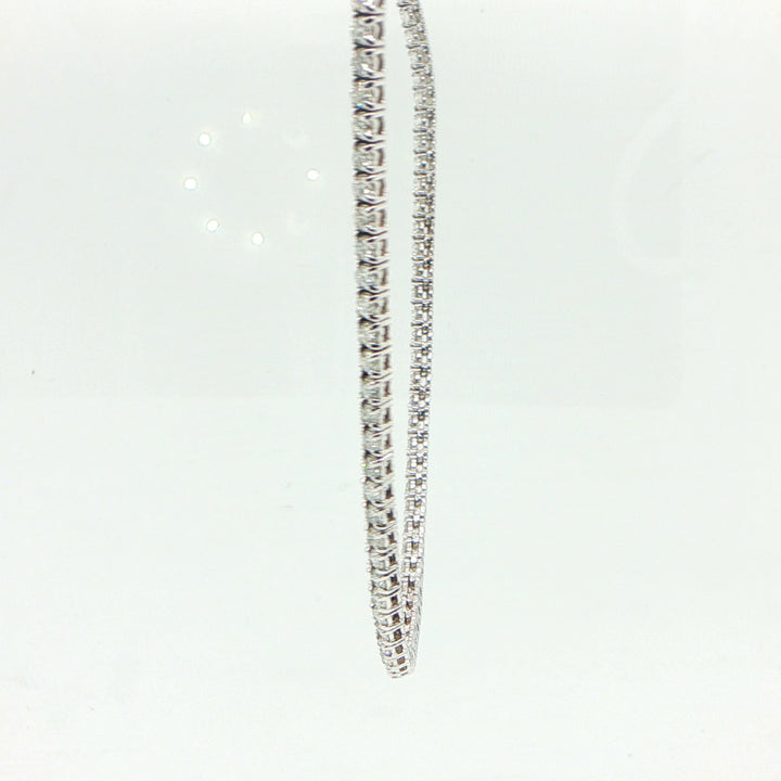 18K White Gold Diamond Tennis Necklace 2.1mm