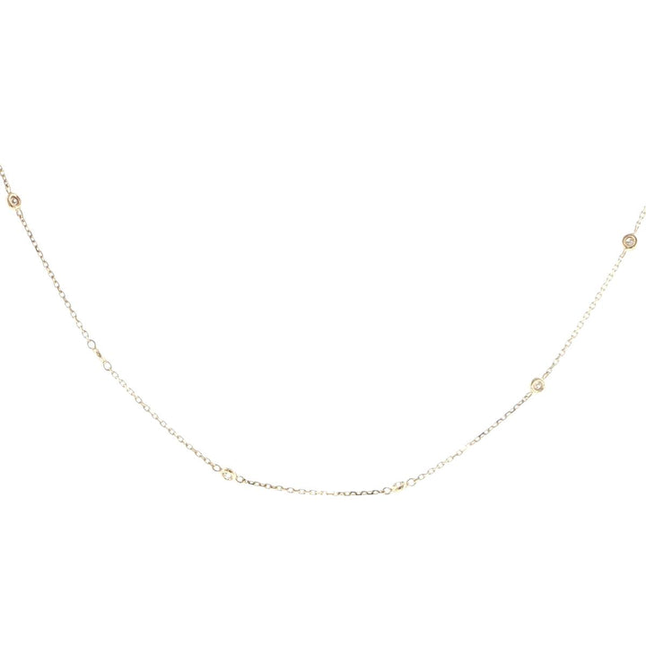 14K Yellow Gold Diamond by the Yard Necklace