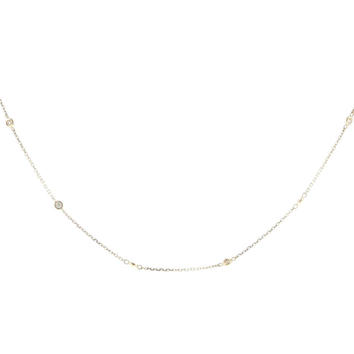 14K Yellow Gold Diamond by the Yard Necklace