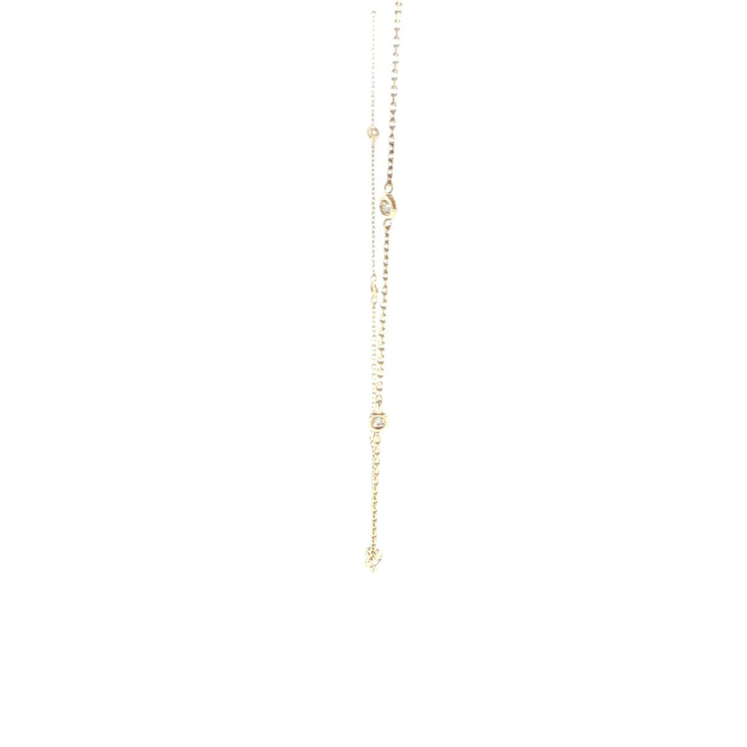 14K Yellow Gold Diamond by the Yard Necklace