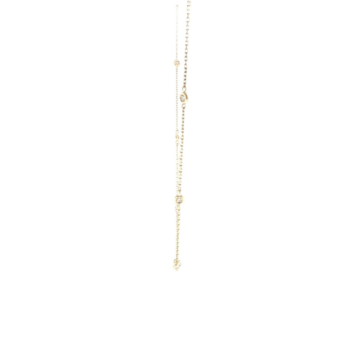 14K Yellow Gold Diamond by the Yard Necklace