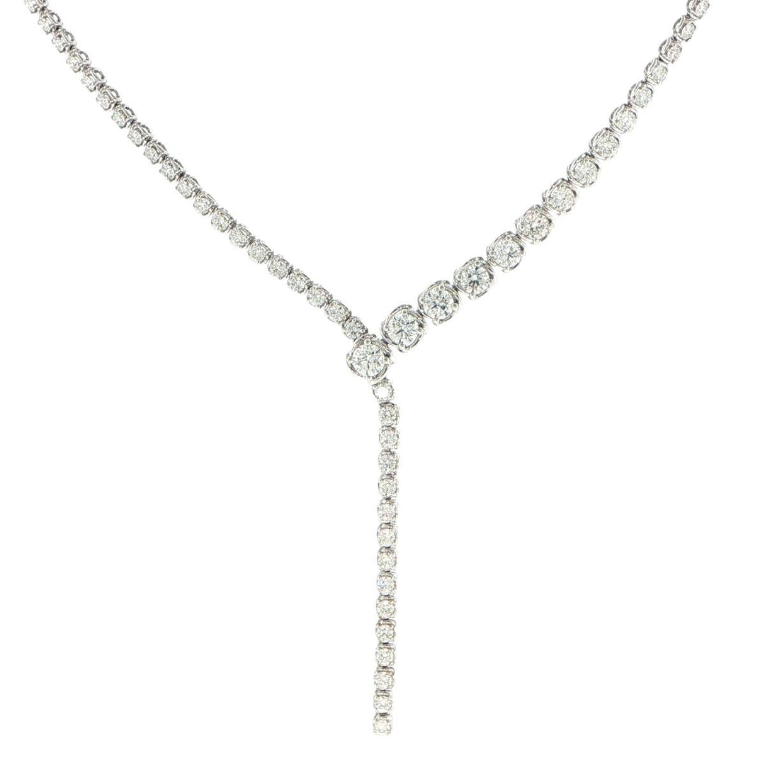 18K White Gold Diamond Necklace