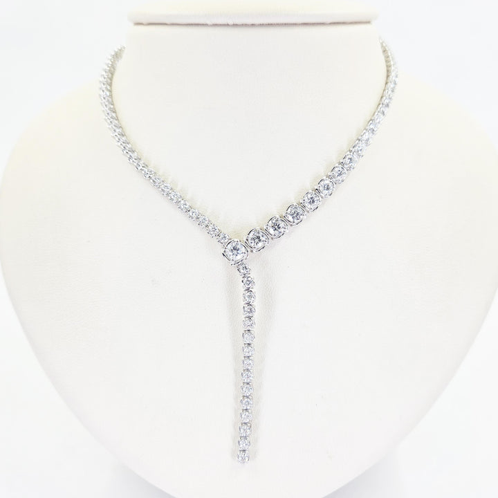 18K White Gold Diamond Necklace