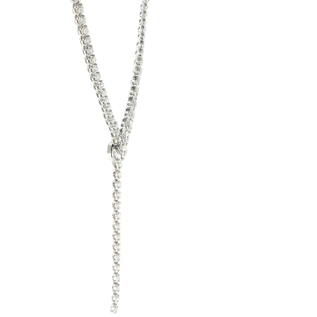 18K White Gold Diamond Necklace