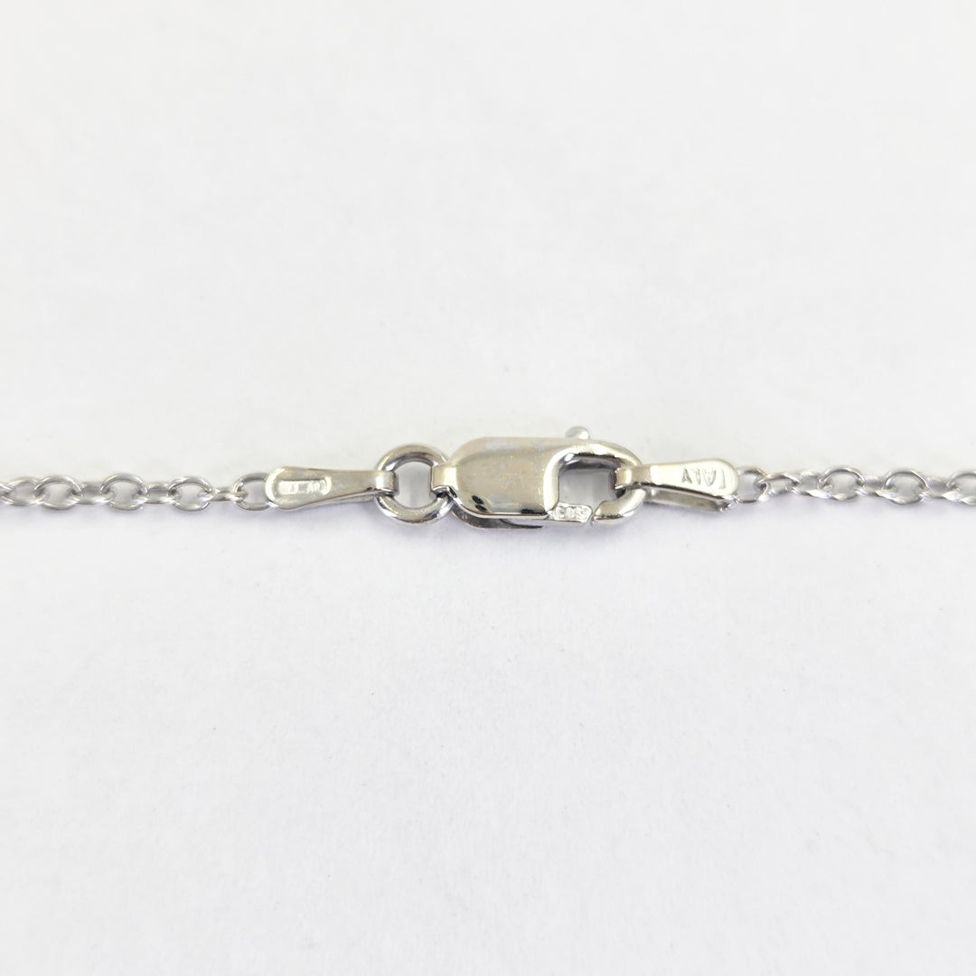 14K White Gold Diamond Chandelier Necklace