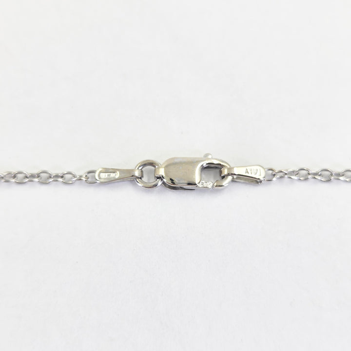 14K White Gold Diamond Chandelier Necklace
