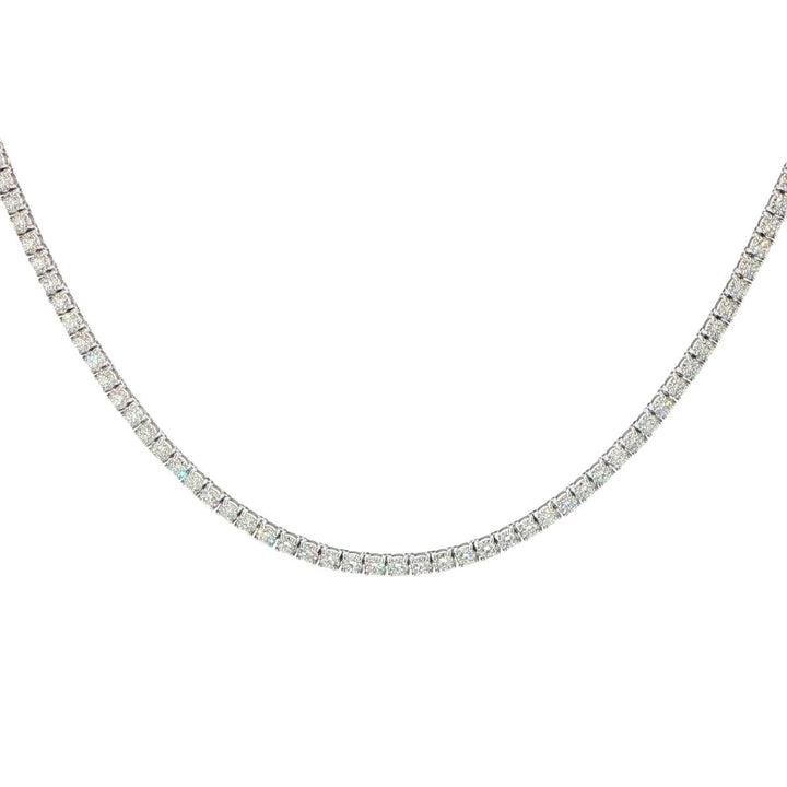 18K White Gold Diamond Tennis Necklace