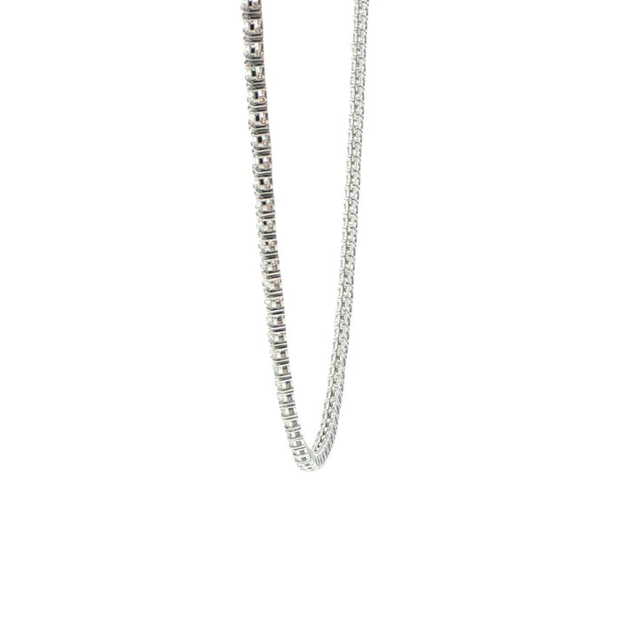 18K White Gold Diamond Tennis Necklace