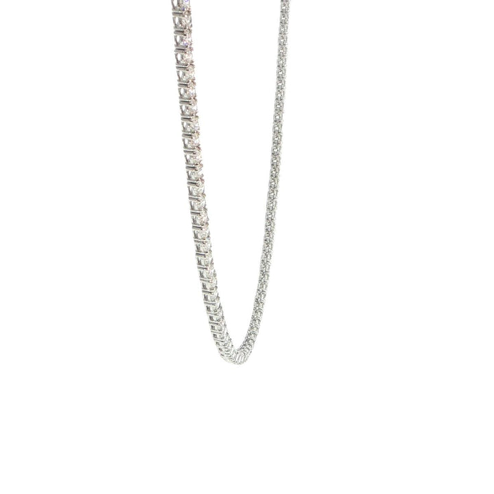 18K White Gold Diamond Tennis Necklace